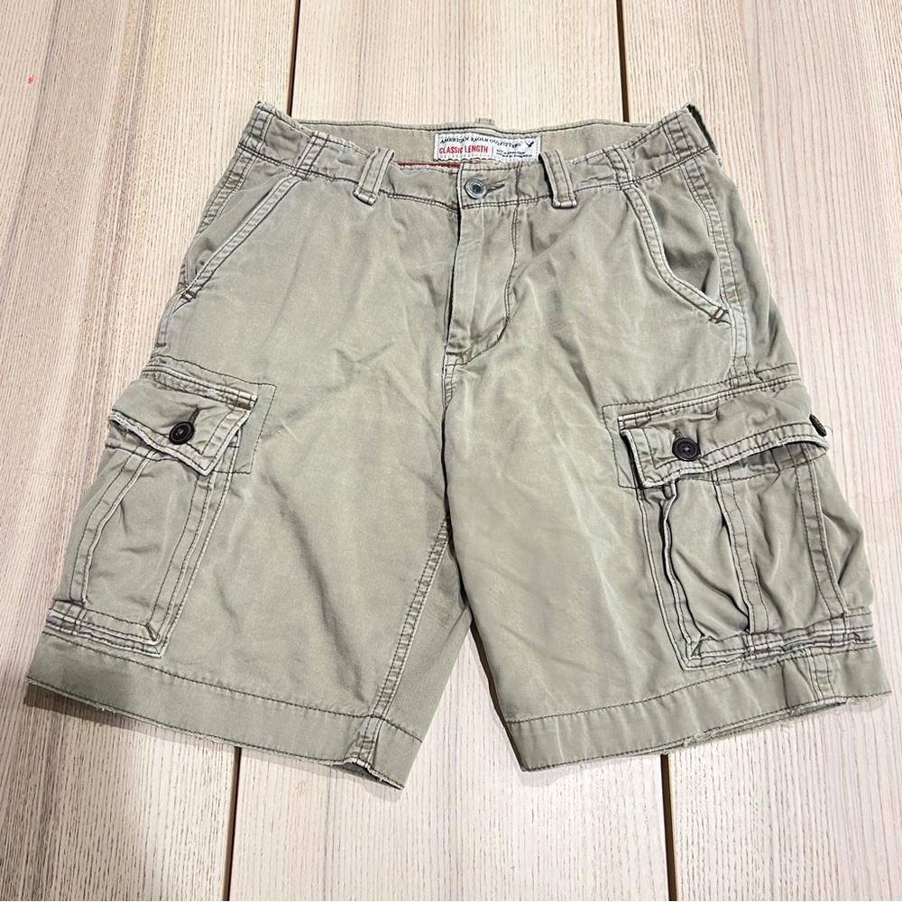 American Eagle Cargo Shorts Mens 30 Green Classic Length Grunge Y2K